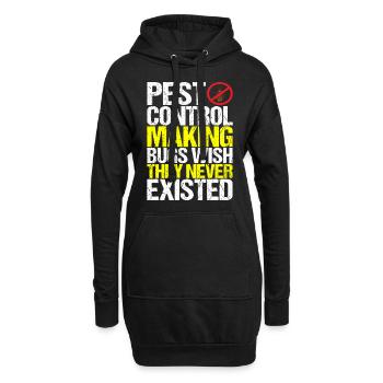 Schädlingsbekämpfung Kammerjäger - Hoodie-Kleid - Schwarz - Vorne