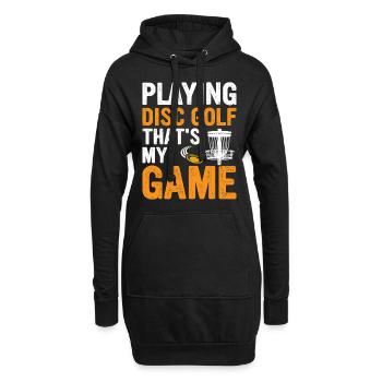 Playing disc golf that's my game - Disc Golfing - Hoodie-Kleid - Schwarz - Vorne