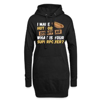 Hot Dog Adulte Je fais des hot-dogs - Sweat-shirt à capuche long Femme - noir - Devant