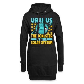 Astronomie Mignonne Planète Système Solaire Galaxie - Sweat-shirt à capuche long Femme - noir - Devant