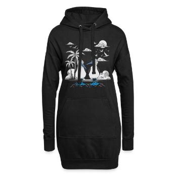Blaufußtölpel Galapagos Islands - Hoodie-Kleid - Schwarz - Vorne