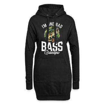 Je suis un grand-père de mauvaise basse - Sweat-shirt à capuche long Femme - noir - Devant