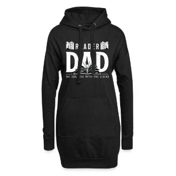 Reader Dad The Idol The Myth The Legend Bookworm - Hoodie Dress - black - Front