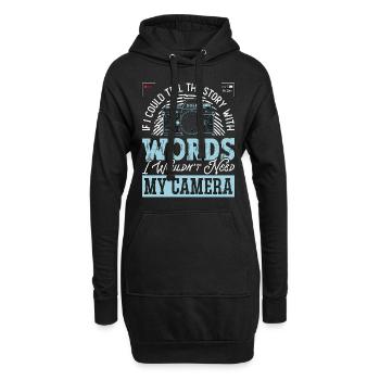 Photographer If I Could Tell The Story Photography - Hoodie-Kleid - Schwarz - Vorne