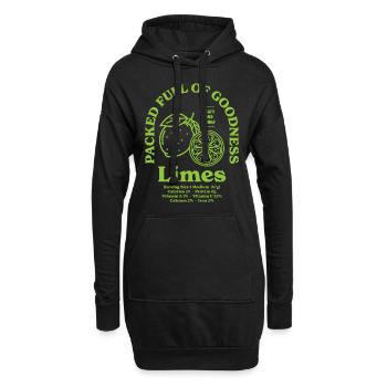 Limes Nutritionnel - Sweat-shirt à capuche long Femme - noir - Devant