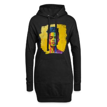 Fierté et force - LGBTQIA+ - Sweat-shirt à capuche long Femme - noir - Devant