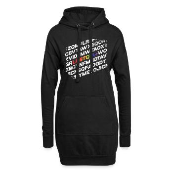 LGBTQIA+ Pride and Strong LGBTQIA+ - Hoodie-Kleid - Schwarz - Vorne