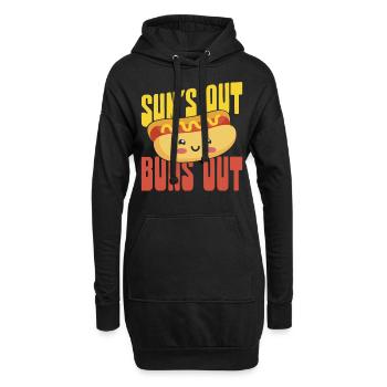 Hot Dog Adult Sun’s Out Buns Out - Sweat-shirt à capuche long Femme - noir - Devant