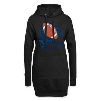 American Football Tshirt Herren Kinder Football - Hoodie-Kleid - Schwarz - Vorne