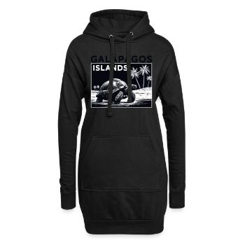 Galapagos Islands Riesenschildkröte - Hoodie-Kleid - Schwarz - Vorne