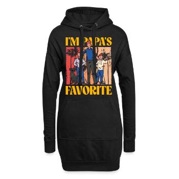 Je suis le préféré de papa - Sweat-shirt à capuche long Femme - noir - Devant
