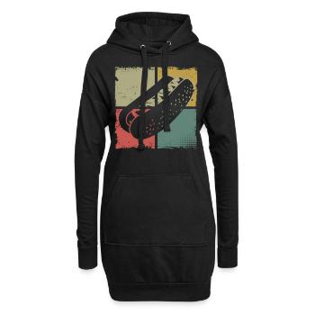 Hot Dog Adulte Vintage Rétro - Sweat-shirt à capuche long Femme - noir - Devant