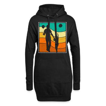Papa - Hoodie-Kleid - Schwarz - Vorne