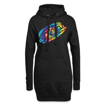 Hot Dog Adulte Tie Dye Années 90 Rétro - Sweat-shirt à capuche long Femme - noir - Devant