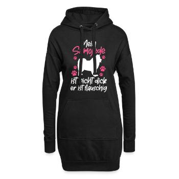Samojede ist nicht dick Samojedenspitz Samojede - Hoodie-Kleid - Schwarz - Vorne