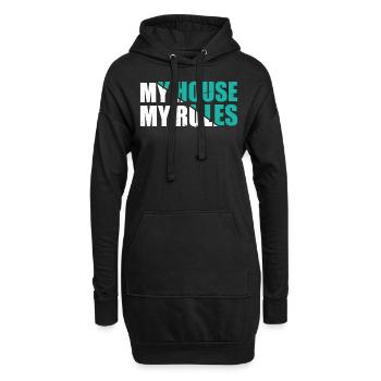 Landscaping - My house my rules - Gardener Landsca - Hoodie-Kleid - Schwarz - Vorne