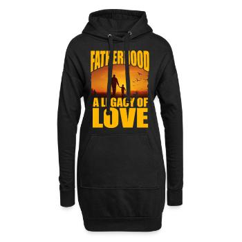 Vaterschaft als Vermächtnis der Liebe - Hoodie-Kleid - Schwarz - Vorne