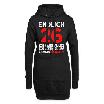 Enfin 26 Je peux tout faire, je sais tout - Sweat-shirt à capuche long Femme - noir - Devant