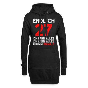 Enfin 27 je peux tout faire, je sais tout - Sweat-shirt à capuche long Femme - noir - Devant