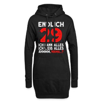 Enfin 29 je peux tout faire je sais tout - Sweat-shirt à capuche long Femme - noir - Devant