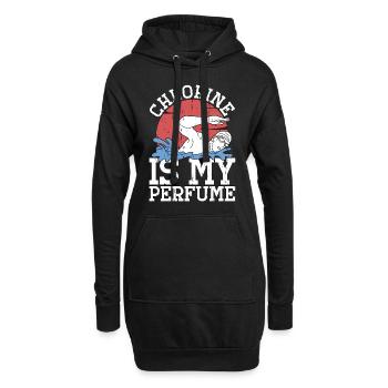 Swimmer Chlorine Is My Perfume Water Sport Diving - Hoodie-Kleid - Schwarz - Vorne