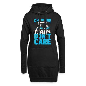 Swimmer Chlorine Hair Don’t Care Diving Triathlon - Sweat-shirt à capuche long Femme - noir - Devant