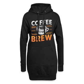 Barista Coffee avant Latte Artist Coffee Lover - Sweat-shirt à capuche long Femme - noir - Devant