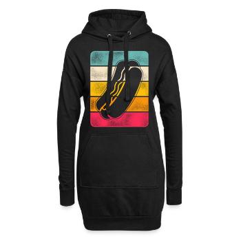 Hot Dog Adulte Rétro Vintage - Sweat-shirt à capuche long Femme - noir - Devant