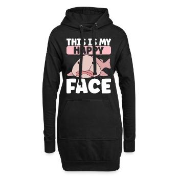 Süßer Blobfisch Hässlicher Fisch - Hoodie-Kleid - Schwarz - Vorne