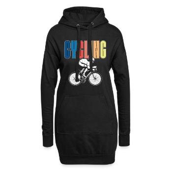 Cyclist Cycling Mountain Biking Loves Racing Bike - Hoodie-Kleid - Schwarz - Vorne