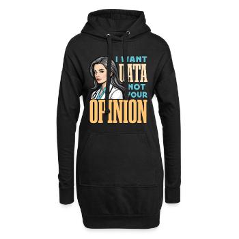 School Psych I Want Data Not Your Opinion Teacher - Hoodie-Kleid - Schwarz - Vorne