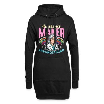 School Psych Difference Maker School Counselor - Hoodie-Kleid - Schwarz - Vorne
