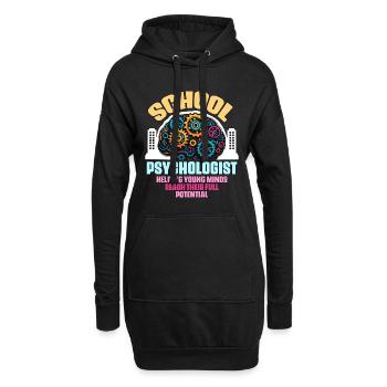 Psychologue scolaire Aider les jeunes esprits Counseling - Sweat-shirt à capuche long Femme - noir - Devant