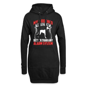 Podenco beschützt mich Windhund Podenco - Hoodie-Kleid - Schwarz - Vorne