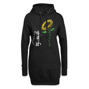 Best Cat Abuela Ever - Hoodie-Kleid - Schwarz - Vorne