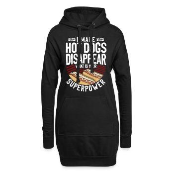 Hot Dog Adulte Je fais des hot-dogs - Sweat-shirt à capuche long Femme - noir - Devant