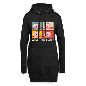 Süßer Blobfisch Hässlicher Fisch - Hoodie-Kleid - Schwarz - Vorne