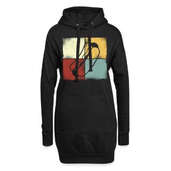 Hot Dog Adulte Vintage Rétro - Sweat-shirt à capuche long Femme - noir - Devant