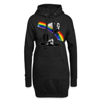 Tochter Papa Trauerengel - Hoodie-Kleid - Schwarz - Vorne