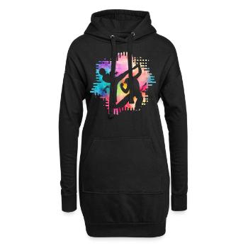 Capoeira - Sweat-shirt à capuche long Femme - noir - Devant