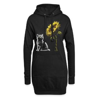 Meilleur chat Nana de tous les temps - Sweat-shirt à capuche long Femme - noir - Devant