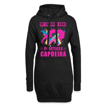 Meine Lieblingstante praktiziert Capoeira - Hoodie-Kleid - Schwarz - Vorne