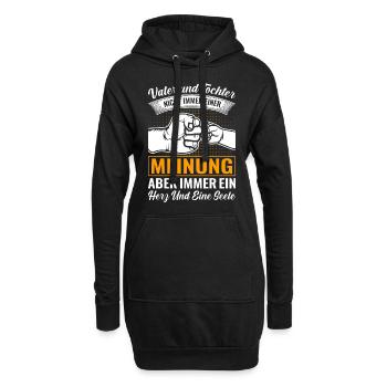 Père et fille - Idées de fête des pères pour les pères pères - Sweat-shirt à capuche long Femme - noir - Devant