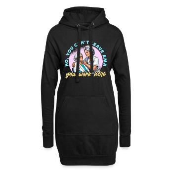 Infirmière gériatrique Non, vous ne pouvez pas quitter Ama Soignant - Sweat-shirt à capuche long Femme - noir - Devant