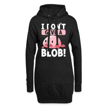 Poisson blob mignon poisson laid - Sweat-shirt à capuche long Femme - noir - Devant