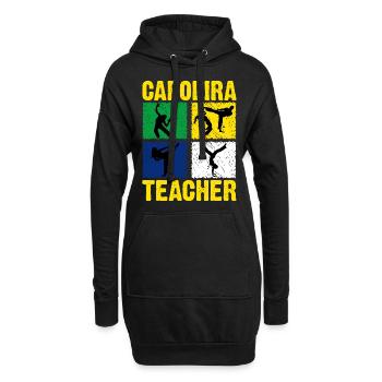 Professeur de capoeira - Sweat-shirt à capuche long Femme - noir - Devant