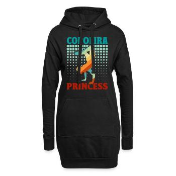 Capoeira Princesse - Sweat-shirt à capuche long Femme - noir - Devant