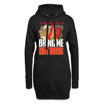 Hot Dog Adulte Si vous pouvez lire ceci - Sweat-shirt à capuche long Femme - noir - Devant