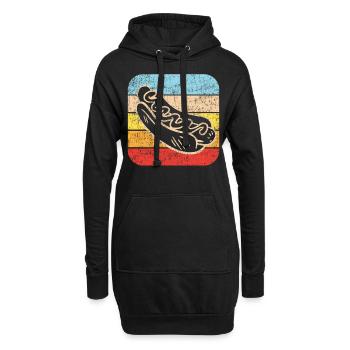 Hot Dog Adulte Rétro Vintage - Sweat-shirt à capuche long Femme - noir - Devant