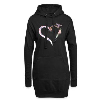 Sewing Machine Sewing Heart Sewing Lover - Hoodie-Kleid - Schwarz - Vorne